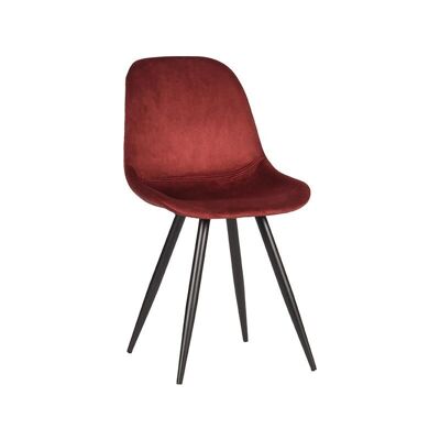 Chaise de salle à manger Capri de Homestoreking - Rouge - Velours