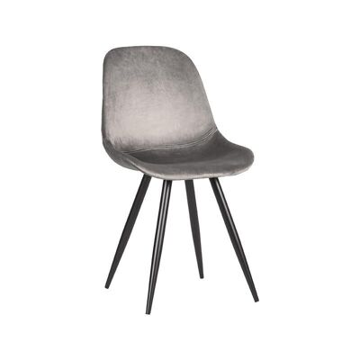Chaise de salle à manger Capri de Homestoreking - Gris - Velours