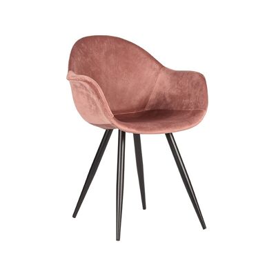 Chaise de salle à manger Forli de Homestoreking - Rose - Velours