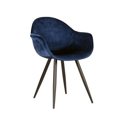 Chaise de salle à manger Forli de Homestoreking - Bleu - Velours