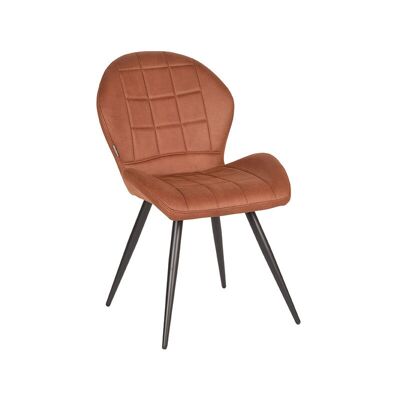 Chaise de salle à manger Homestoreking Sil - Cognac - Microfibre