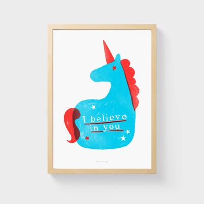 A4 Wall Art Print | Magic unicorn