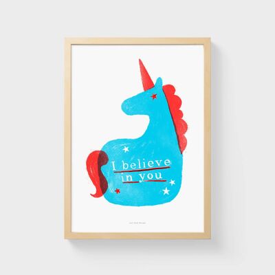 A4 Wall Art Print | Magic unicorn