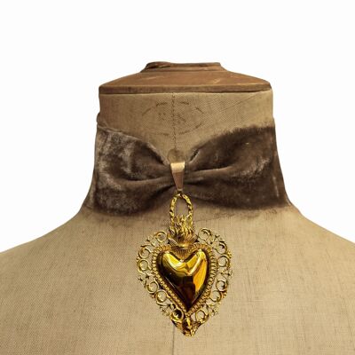 Silk Velvet Choker - Romeo XL
