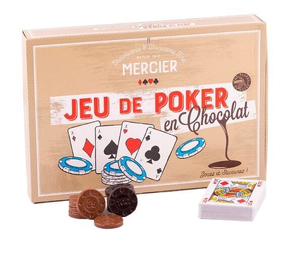JUEGO DE POKER: Surtido de chocolate con leche y chocolate negro