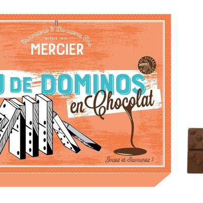 JUEGO DE DOMINÓ: surtido de chocolate negro y con leche