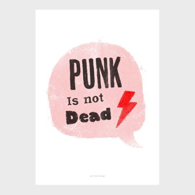 Impression d'art mural A4 | Le punk n'est pas mort