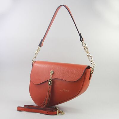 592739 Orange - Sac cuir
