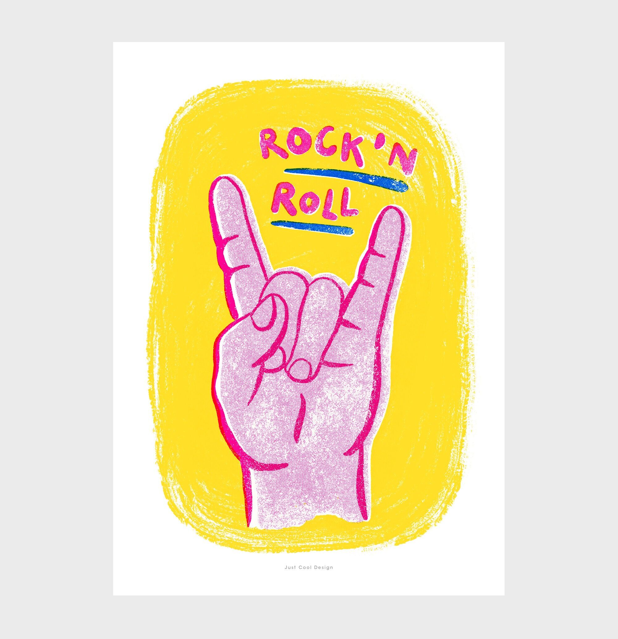 Impressione dell'arte della parete A3 | Rock and roll