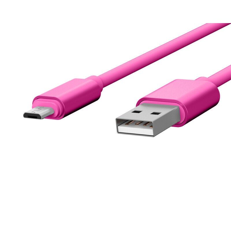 CABLE USB CHARGE & SYNCHRO VERS MICRO-USB 1,7M ROSE - JAYM® COLLECTION POP** - JMPOPCABLE003