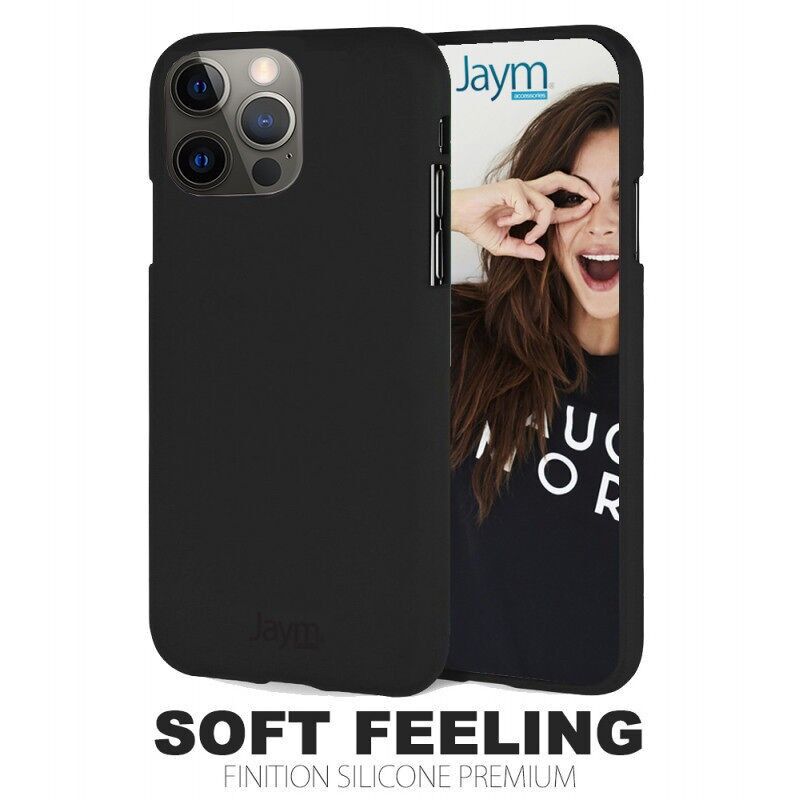 FUNDA PREMIUM DE SENSACIÓN SUAVE COMPATIBLE CON APPLE IPHONE 12 PRO MAX (6.7) NEGRO** - GOSF0422
