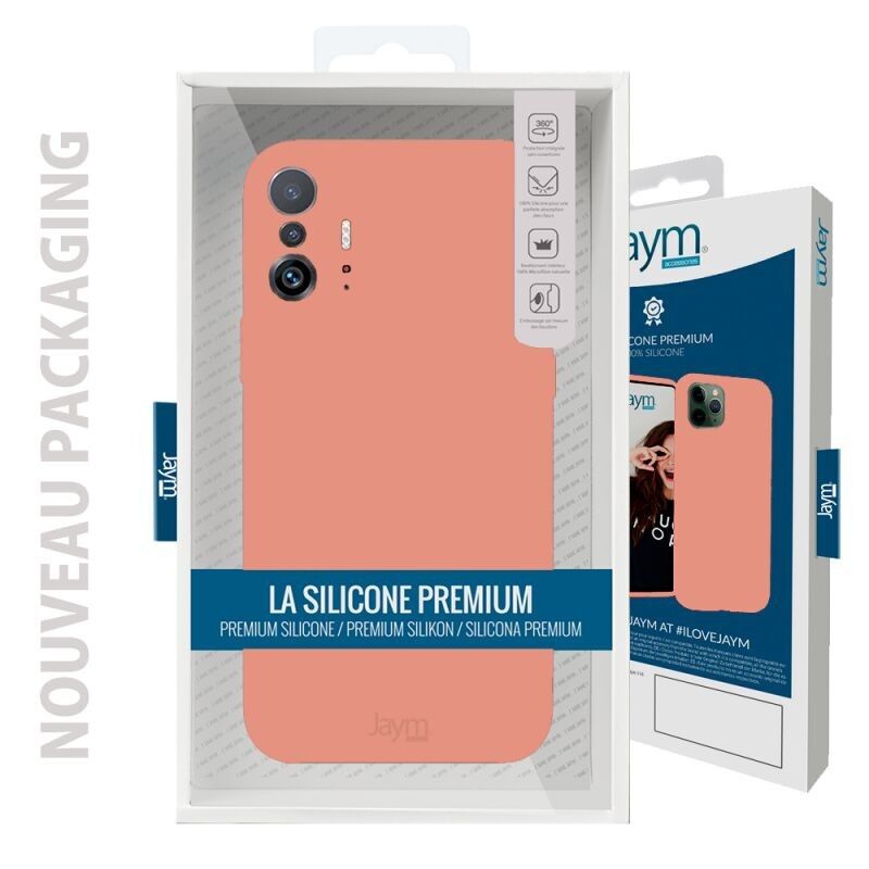 PREMIUM-HÜLLE AUS SILIKON UND MIKROFASER FÜR XIAOMI 12 5G / 12X SAND PINK - JAYM® CLASSIC® ** - JMSIL0341