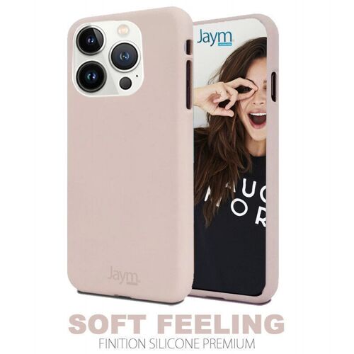COQUE PREMIUM SOFT FEELING COMPATIBLE IPHONE 14 ROSE SABLE ** - GOSF0589