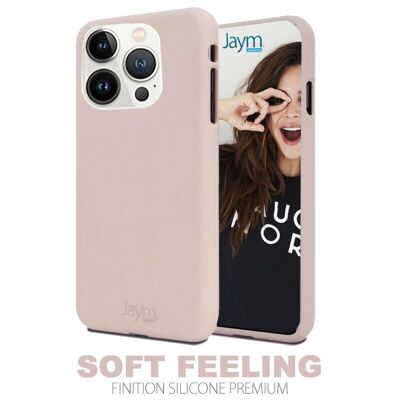 FUNDA PREMIUM DE TACTO SUAVE COMPATIBLE CON IPHONE 14 ROSA ARENA ** - GOSF0589