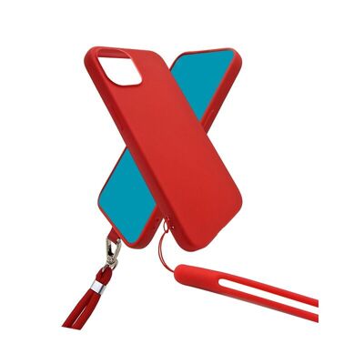 SILICONE CASE WITH NECK STRAP AND WRIST STRAP INCLUDED FOR SAMSUNG GALAXY S23 ULTRA RED - JAYM® POP ** - JMSTC091