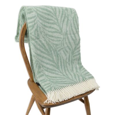 Coperta verde con motivo a palma