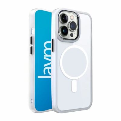 FUNDA BUMPER COMPATIBLE CON MAGSAFE PARA IPHONE 16 PRO MAX - BLANCA - JAYM® - JMBUMPER035