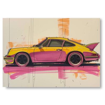 Affiche – Croquis Porsche 911 Vintage
