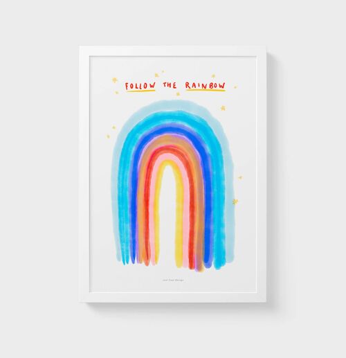 A3 Wall Art Print | Watercolor rainbow 2