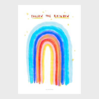 Impressione dell'arte della parete A3 | Acquarella arcoiris 2