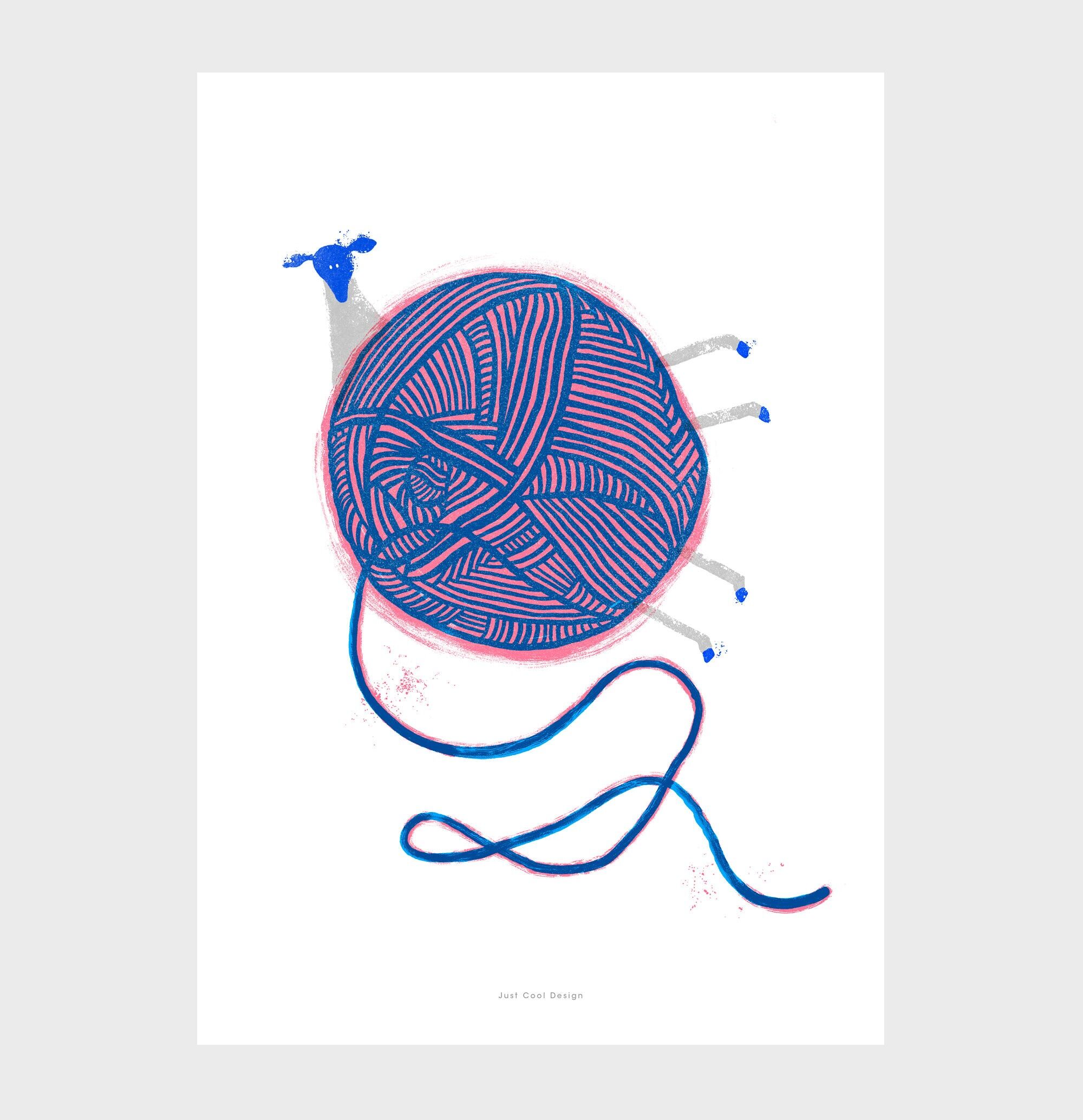 Impresión de arte de pared A3 | Lana de oveja