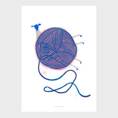 Stampa artistica su tavola A4 | Lana de oveja