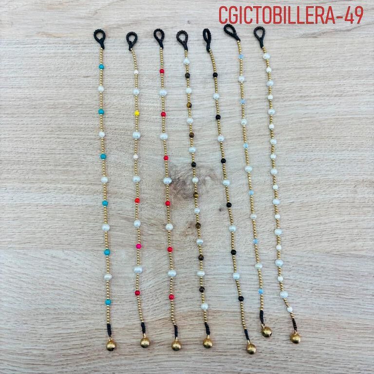 Bracciale alla caviglia in ottone con perline e splendido design per le donne