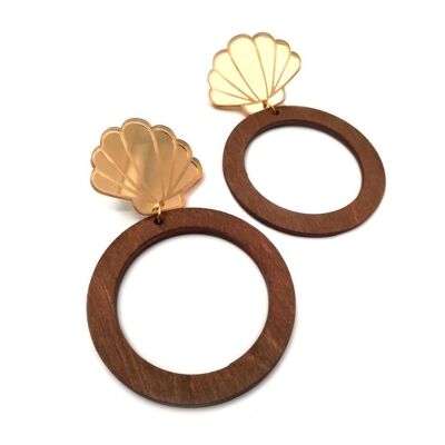 Aros de conchas marinas | Pendientes