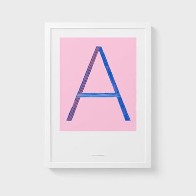 A4 Wall Art Print | Initial Letter Print A
