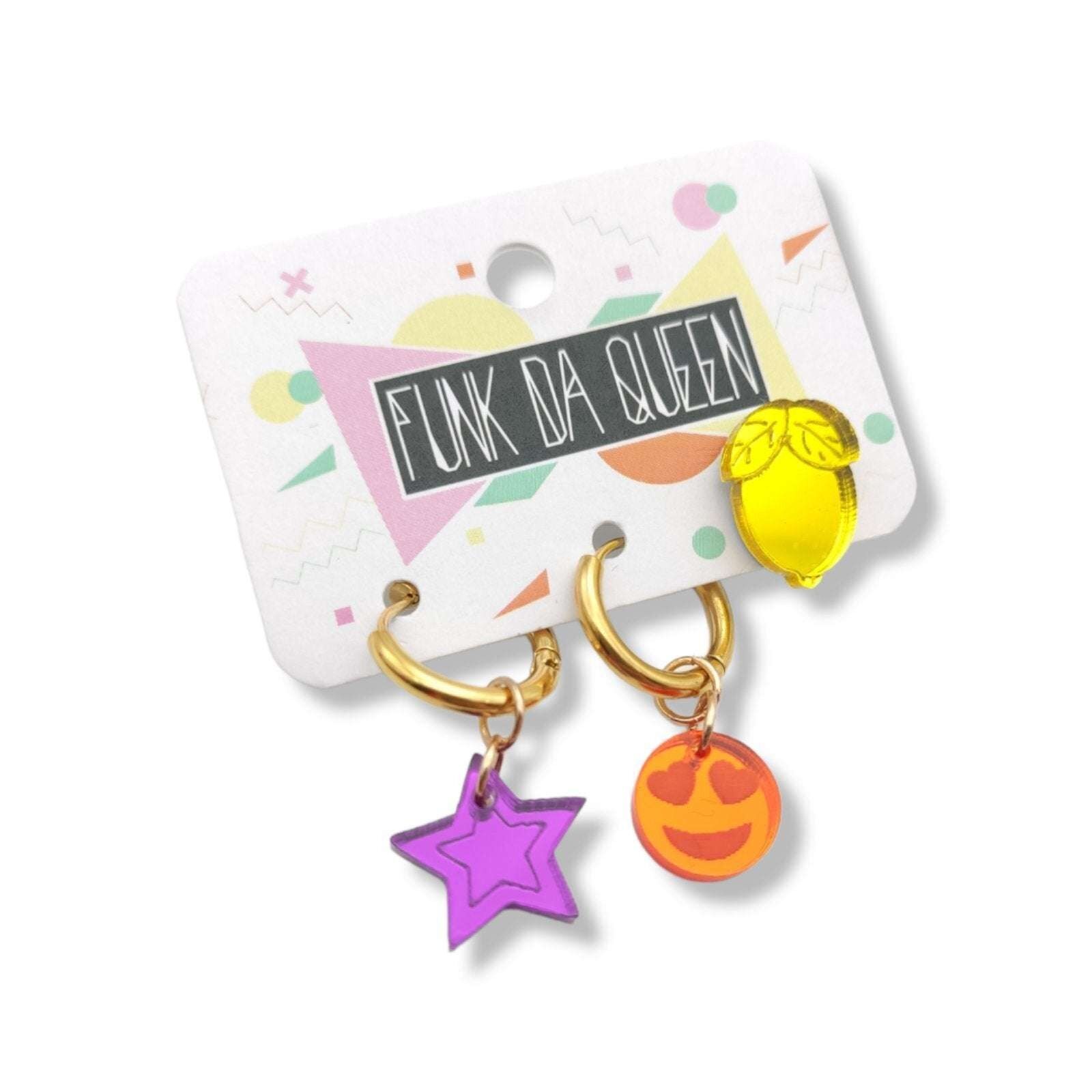 Star - Face - Lemon | Earrings