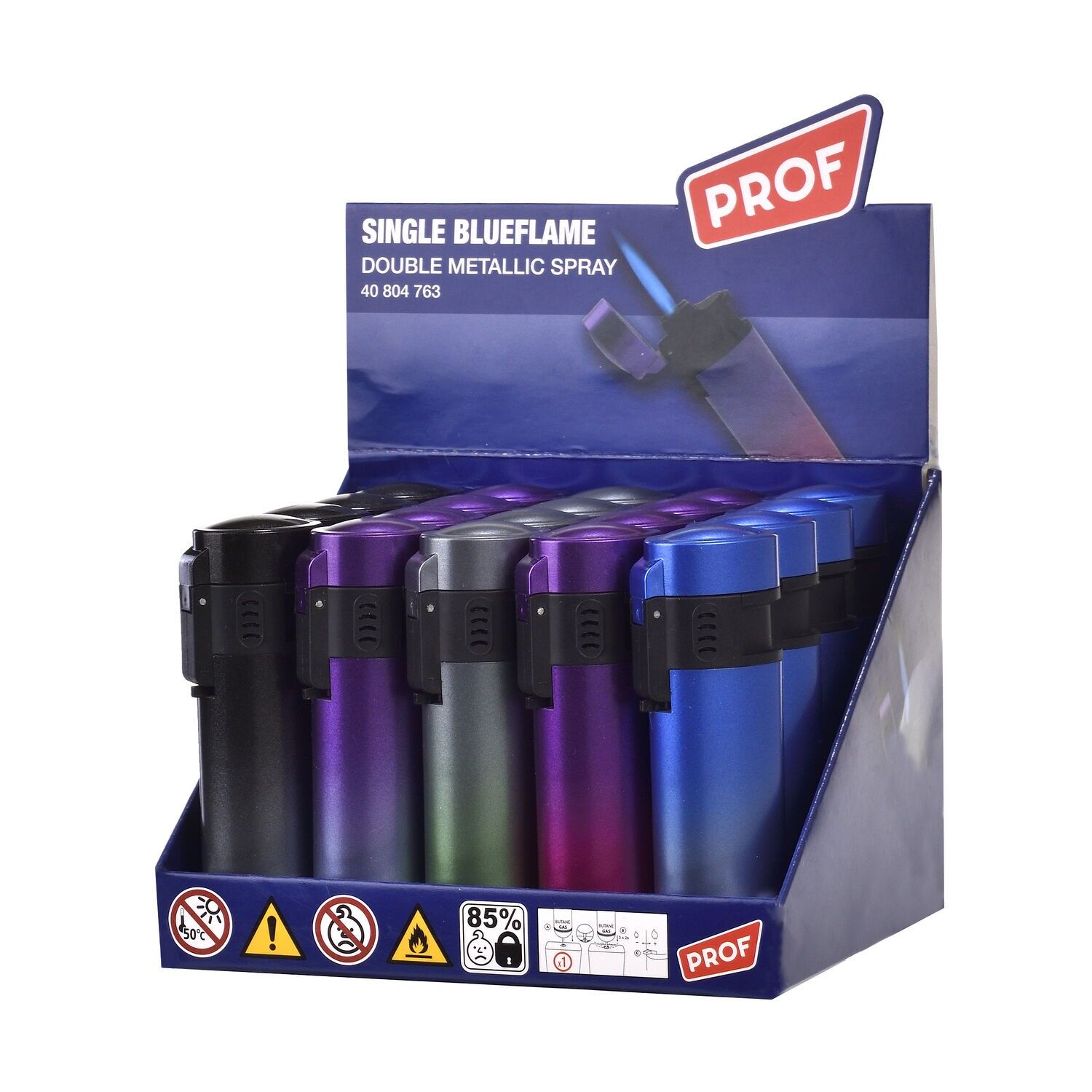 PROF Feuerzeug DUAL COLOR METAL SPRAY GRENADE