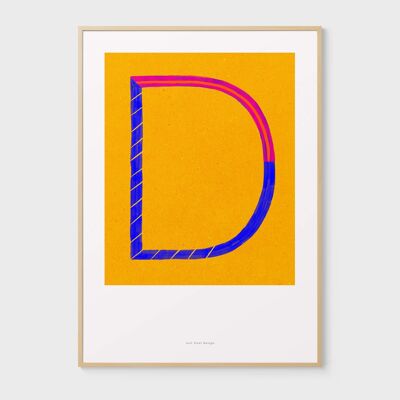 Wandkunstdruck | Anfangsbuchstaben drucken D A4