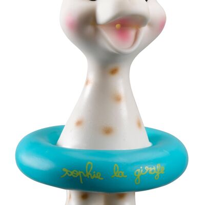 Juguete de baño de la jirafa Sophie en caja de regalo blanca