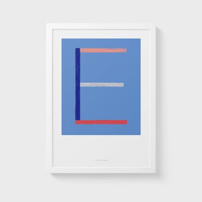 A3 Wall Art Print | Initial Letter Print E