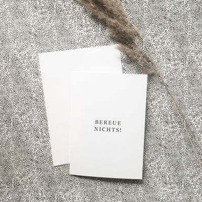 Ne regrette rien / carte pliante