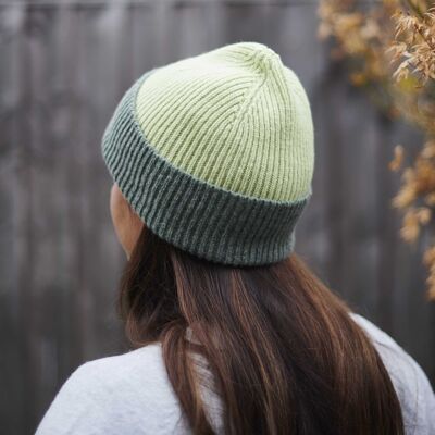 GORRO - gorro - menta y verde suave