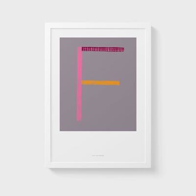 A3-Wand-Kunstdruck | Anfangsbuchstabendruck F