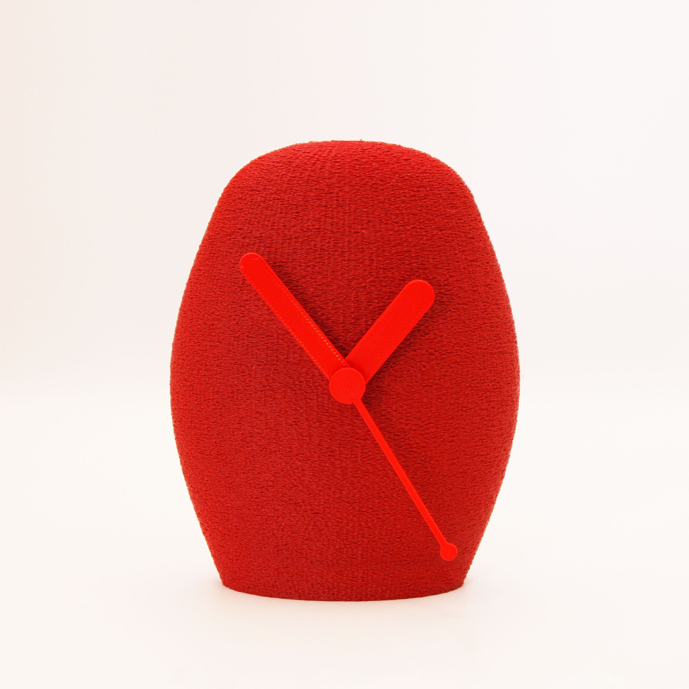 Orologio da tavolo rosso in plastica riciclata e biodegradabile - Pebble