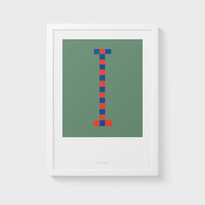 A3 Wall Art Print | Initial Letter Print I