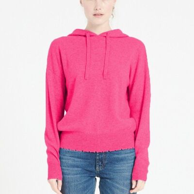 Sweat à capuche cachemire rose indien femme - MIA 16