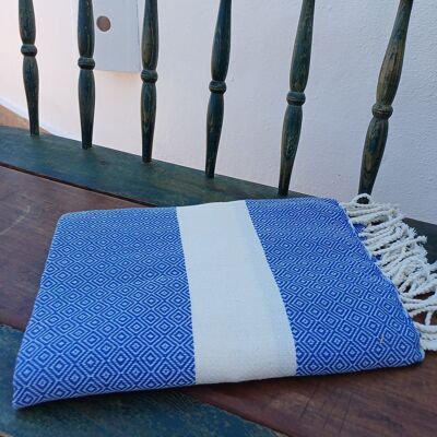 Fouta Playa Djerba Azul Real 100% algodón