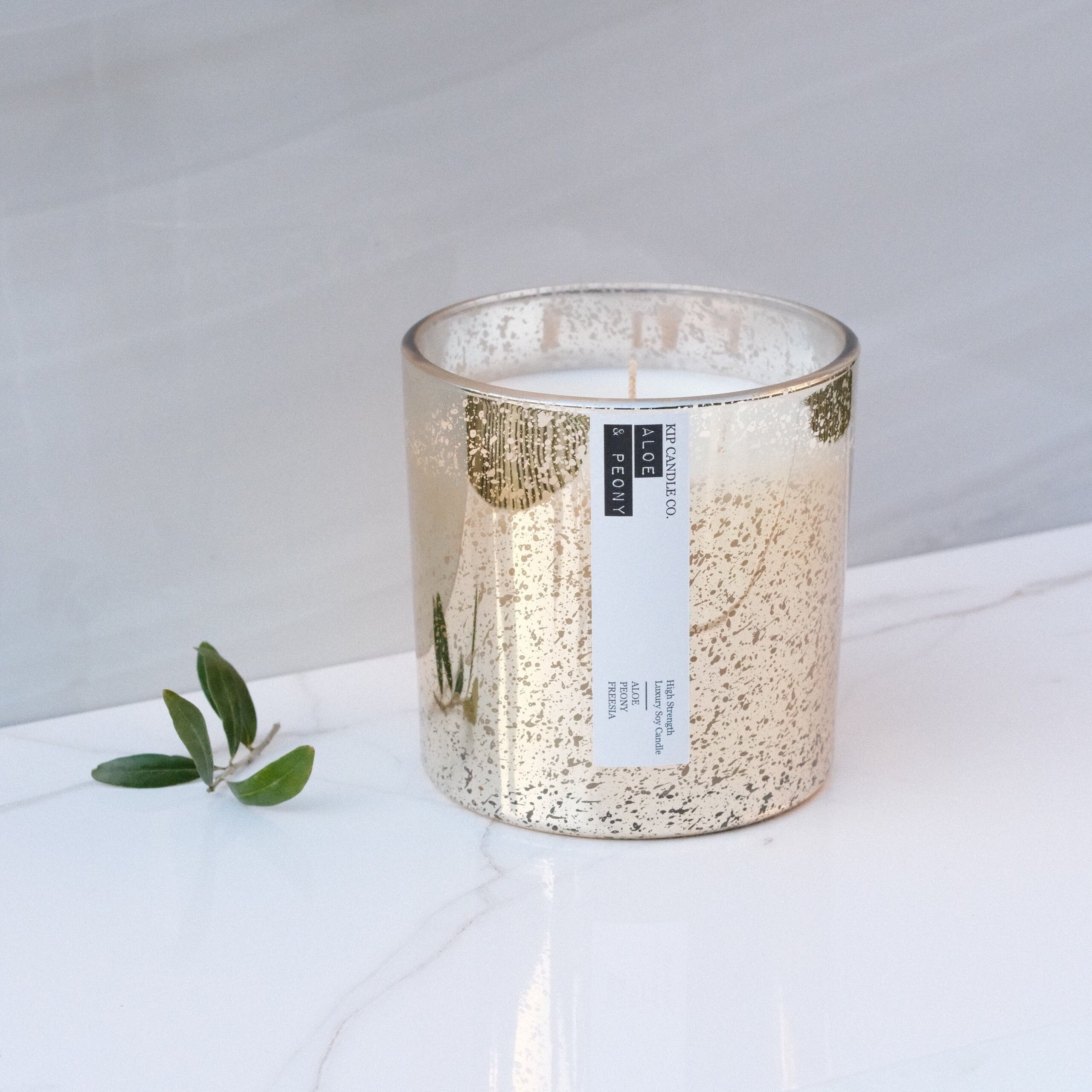 Couchtischkerze „Aloe & Peony“ / 120 Stunden