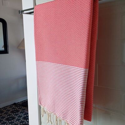 Fouta da spiaggia Coral Wave 100% cotone