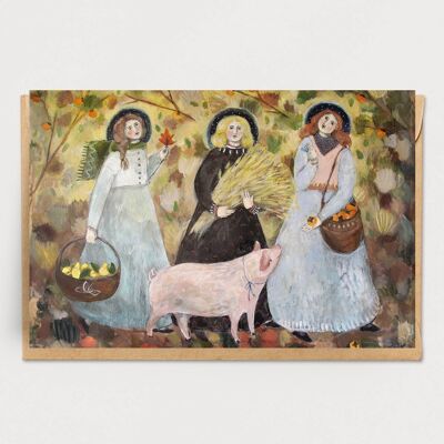 Carta autunnale Persimmon Parade