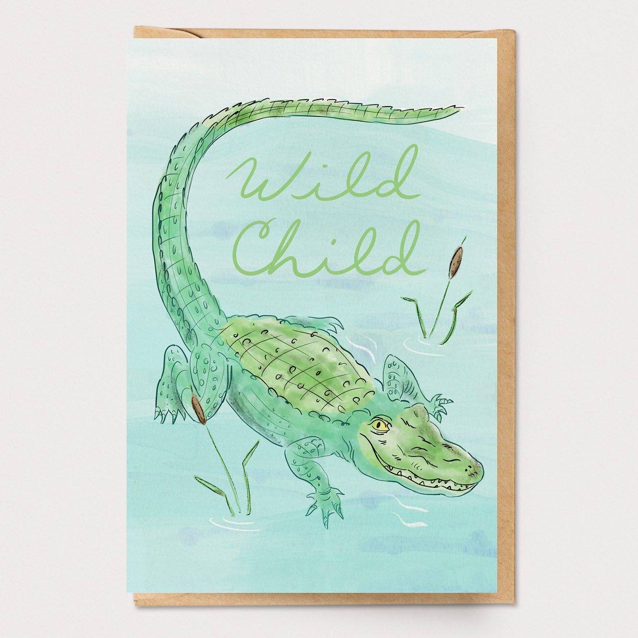 Carta alligatore bambino selvaggio