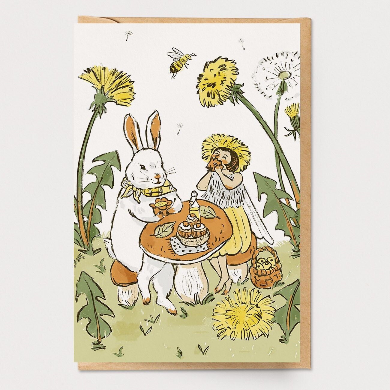 Carta fata del picnic del coniglio