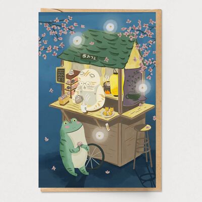 Night Cafe Japanese Card