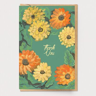 Marigold Botanical Card