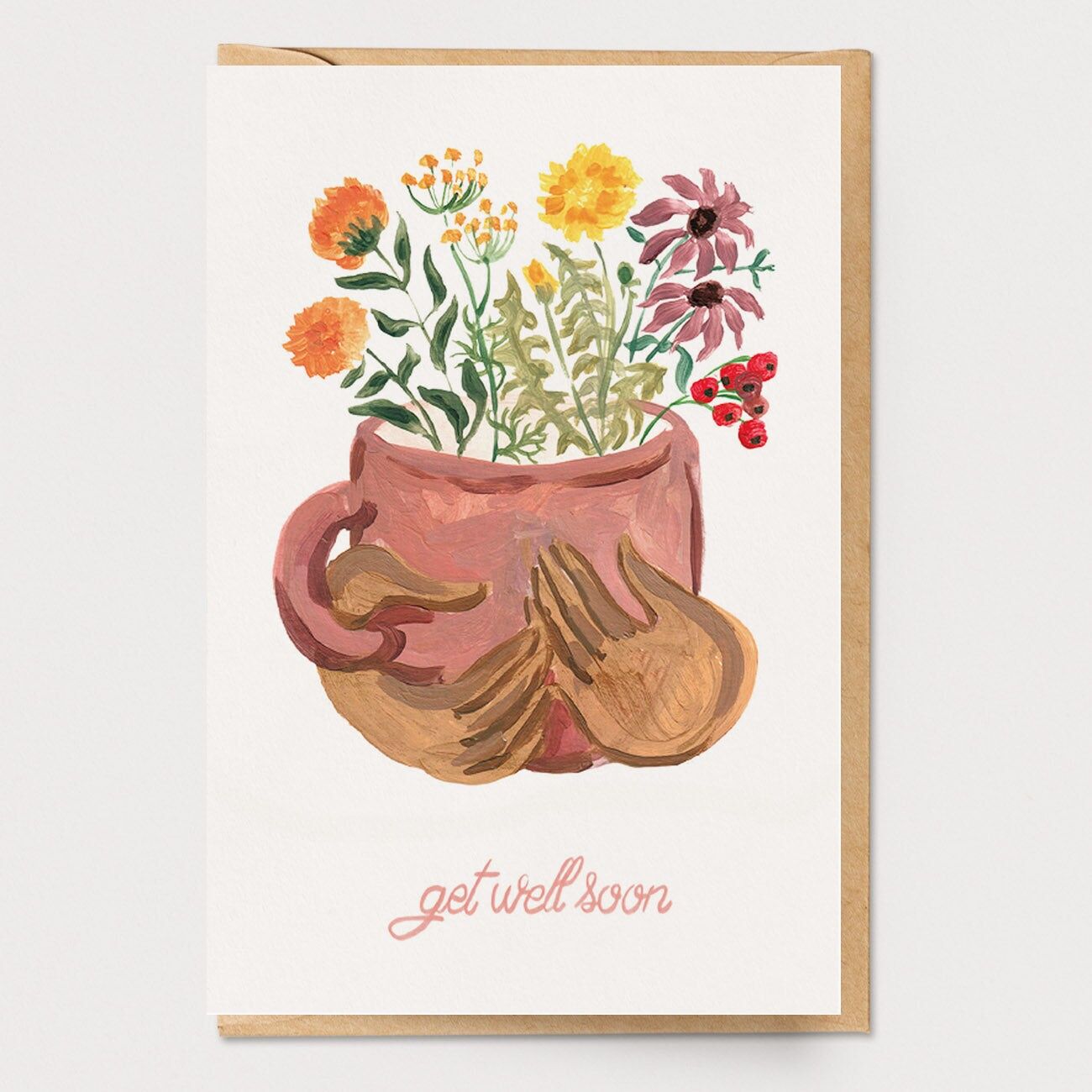Gute Besserung Tee-Ermutigungskarte