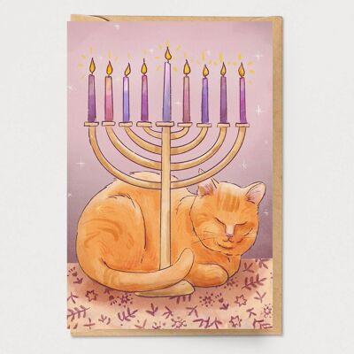 Hanukkah Cat Card
